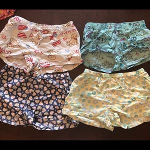 4 Old Navy Multicolored Girls Pajama Shorts